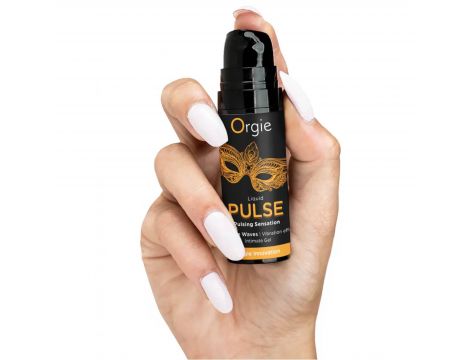 Żel stymulujący pulsujący Orgie karmelowy chłodzący 15 ml - 3