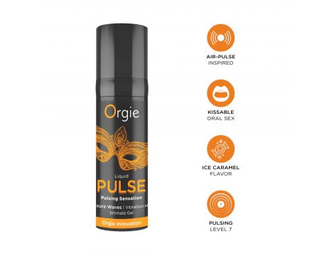 Żel stymulujący pulsujący Orgie karmelowy chłodzący 15 ml - 2