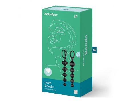 Koraliki analne Satisfyer Love Beads zestaw 2 szt czarny - 3