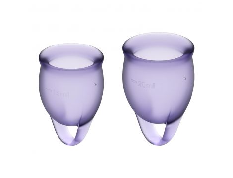 Kubeczki menstruacyjne Satisfyer Feel Confident liliowy 15 ml 20 ml - 2