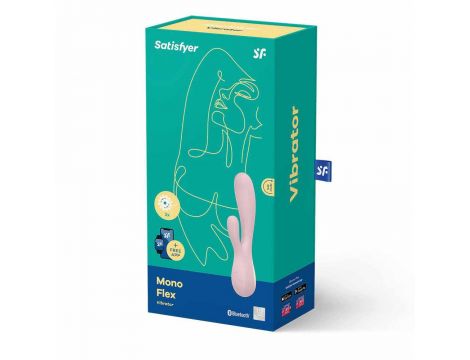 Wibrator króliczek Satisfyer Mono Flex różowy z aplikacją - 4