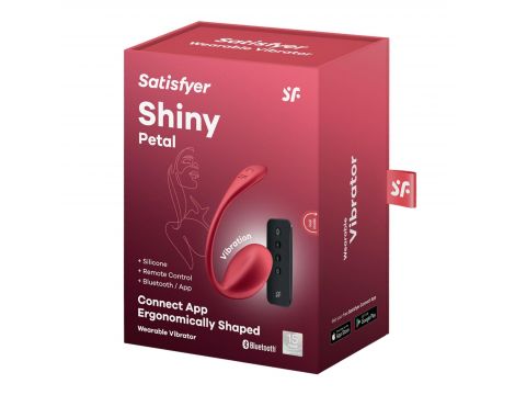 Jajko wibrujące Satisfyer Shiny Petal czerwone z aplikacją - 3
