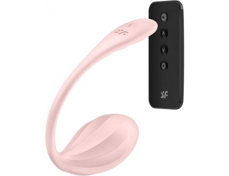 Jajko wibrujące prążkowane Satisfyer Ribbed Petal różowe USB z aplikacją - 4