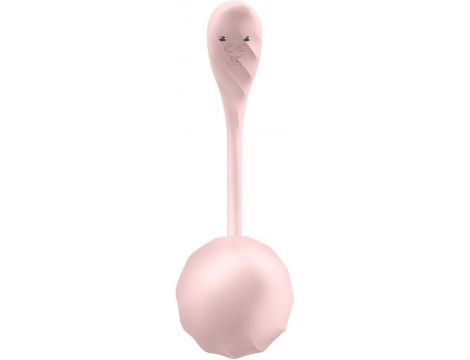 Jajko wibrujące prążkowane Satisfyer Ribbed Petal różowe USB z aplikacją - 5