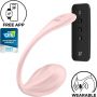 Jajko wibrujące prążkowane Satisfyer Ribbed Petal różowe USB z aplikacją - 3