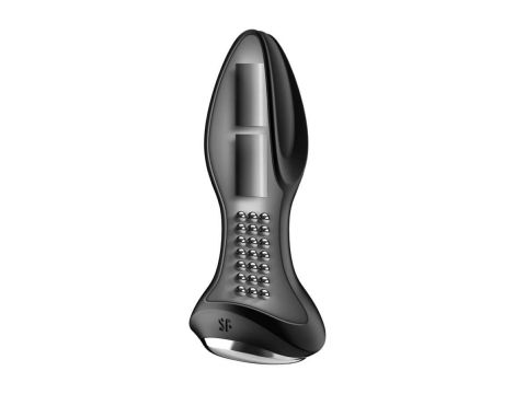 Silikonowy korek analny wibrujący rotacyjny Satisfyer 2 Connect App czarny - 4