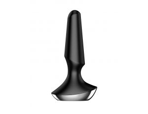 Wibrujący korek analny silikonowy Satisfyer Plugilicious 2 czarny