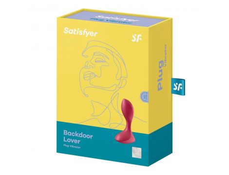 Wibrator analny Satisfyer Backdoor Lover czerwony silikonowy USB 11 cm