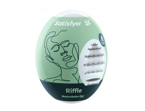 Jajko masturbator hydroaktywne Satisfyer Eggcited Riffle jasnozielone 7 cm - 3