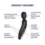 Masażer wibracyjny Satisfyer Wanderland XXL czarny różowe złoto 30 cm USB - 6