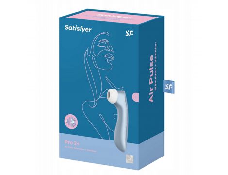 Bezdotykowy stymulator łechtaczki Satisfyer Pro 2+ niebieski USB - 7