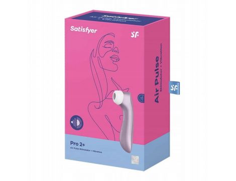 Bezdotykowy masażer łechtaczki Satisfyer Pro 2+ fioletowy USB 16 cm - 5
