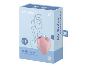 Stymulator łechtaczki Satisfyer Cutie Heart jasnoczerwony silikonowy USB