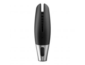 Masturbator wibracyjny Satisfyer Power silikonowy czarny srebrny USB
