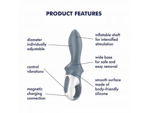 Wibrator analny pompowany Satisfyer Air Pump Booty 1 USB