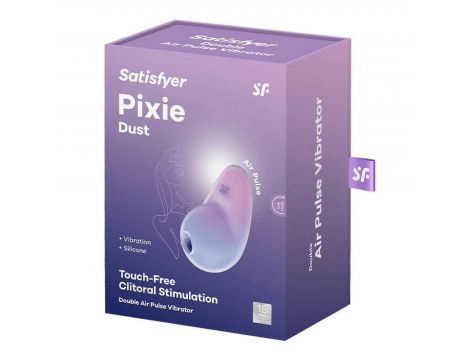 Bezdotykowy stymulator łechtaczki Satisfyer Pixie Dust fioletoworóżowy