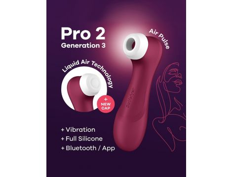 Pro 2 Generation 3with Liquid Air Technology, Vibration and Bluetooth/App wine red - 6