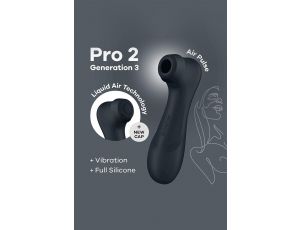 Stymulator Satisfyer Pro 2 Liquid Air czarny Bluetooth USB