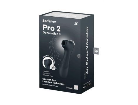 Stymulator Satisfyer Pro 2 Liquid Air czarny Bluetooth USB - 4