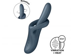 Wibrator rozgrzewający Satisfyer Heat Flex 4 niebieski silikonowy