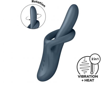 Wibrator rozgrzewający Satisfyer Heat Flex 4 niebieski silikonowy