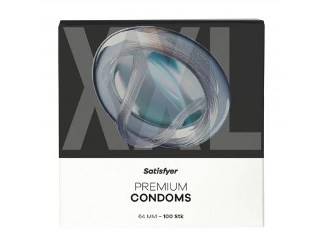 Prezerwatywy Satisfyer XXL transparentne nawilżane 100 szt