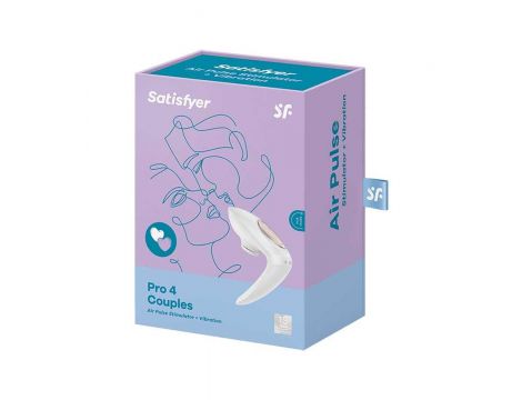 Wibrator Satisfyer Pro 4 Couples fale powietrza USB silikonowy - 3