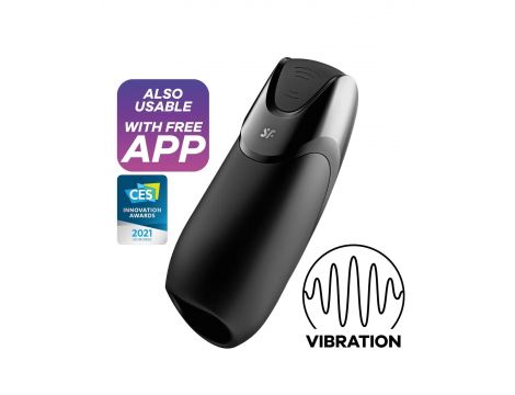 Masturbator Satisfyer Men Vibration+ z wibracją i aplikacją czarny - 2