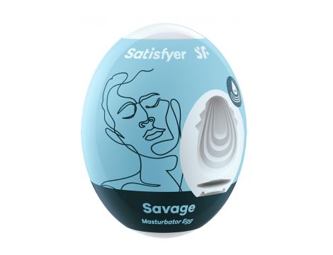 Jajko masturbator hydroaktywne Satisfyer Savage jasnoniebieskie - 3