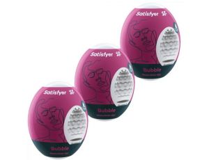 Masturbator jajka Satisfyer Bubble 3 szt fioletowy