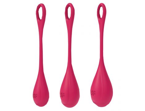 Zestaw kulek silikonowych Satisfyer Yoni Power 1 czerwony