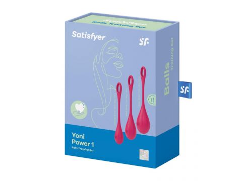 Zestaw kulek silikonowych Satisfyer Yoni Power 1 czerwony - 3