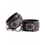 Black Leather Wrist Cuffs - 3