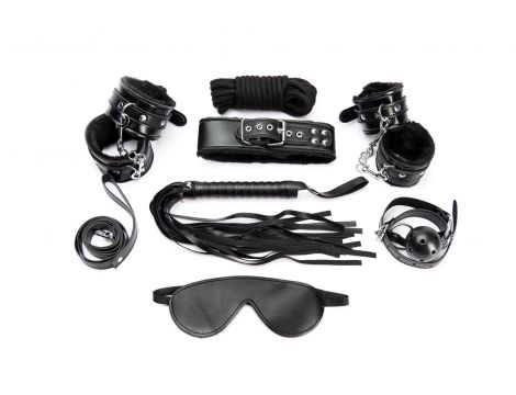 7 Pieces Black Bondage Set - 2