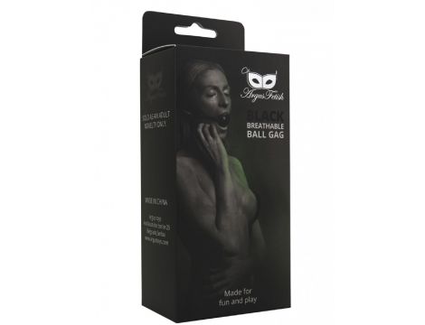Black Breathable Ball Gag - 2