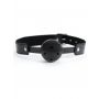 Black Breathable Ball Gag - 4