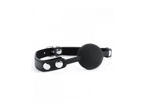 Black Silicone Ball Gag - 3