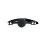 Black Silicone Ball Gag - 3