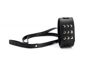 Black Collar With Leash