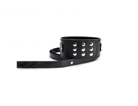 Black Collar With Leash - 3