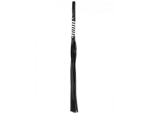 Black White Long Stripe Flogger - 2