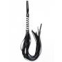 Black White Long Stripe Flogger - 4
