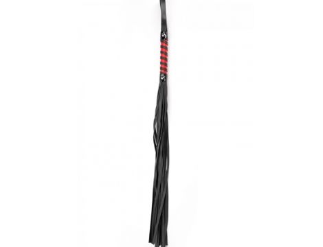 Black Red Long Stripe Flogger - 2