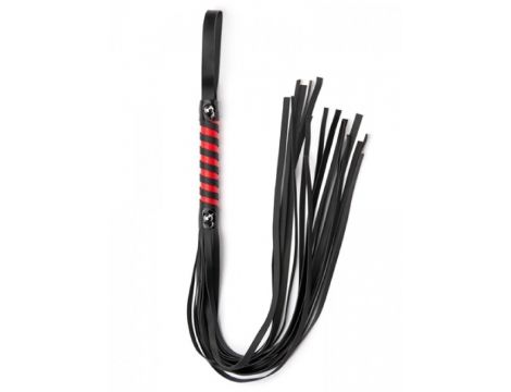 Black Red Long Stripe Flogger - 3