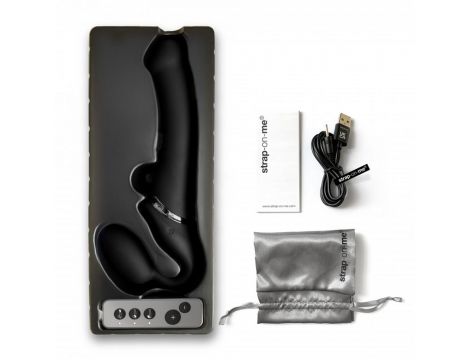 VIBRATING STRAP-ON - M - BLACK - 7