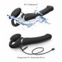 VIBRATING STRAP-ON - M - BLACK - 6