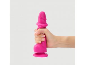 Dildo realistyczne z przesuwaną skórą Strap-on-me fuksja 17 cm