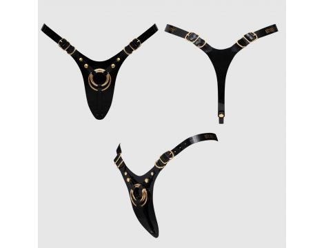 Uprząż strap-on Fabulous Strap-on-me błyszcząca czarna uniwersalna - 6