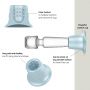 Uchwyt silikonowy Man.wand Holden Polar Blue z przyssawką - 5