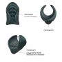 Masturbator wibrujący Man.wand silikonowy 10 trybów 8,5 cm - 5
